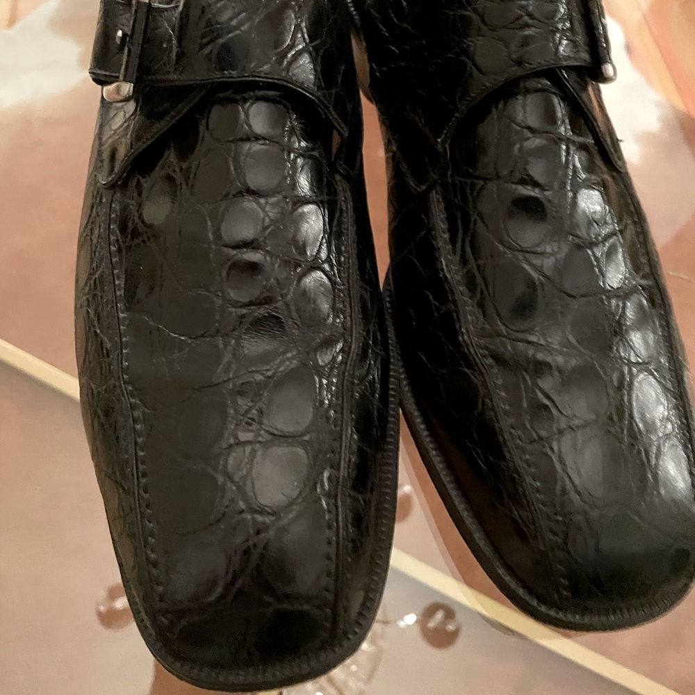 Mens handmade classic Crocodile shoes
